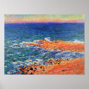 De Grote Blauwe Zee in Antibes, fijne kunst, Poster