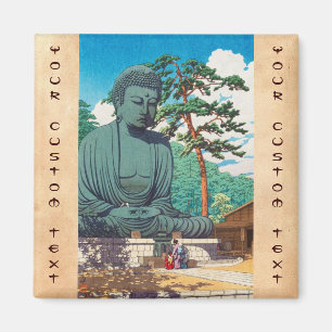 De Grote Boeddha in Kamakura Hasui Kawase hanga Magneet