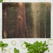 De grote bomen, Mariposa Grove, CA van Bierstadt Theedoek (Gevouwen)