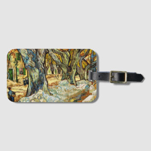 De grote bomen van Vincent van Gogh Bagagelabel