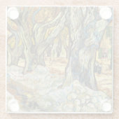 De grote bomen van Vincent van Gogh Glazen Onderzetter (Achterkant)