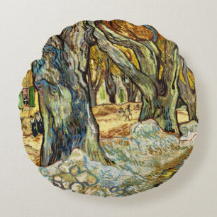 De grote bomen van Vincent van Gogh Rond Kussen