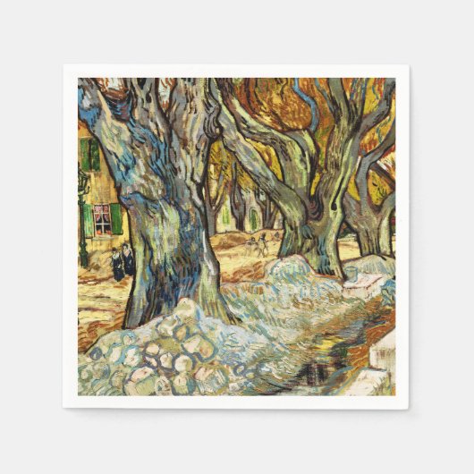De grote bomen van Vincent van Gogh Servet (Voorkant)