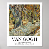 De grote bomen (wegmenders op Saint-Rémy) Poster (Voorkant)