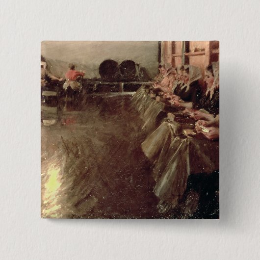 De grote brouwerij, 1890 vierkante button 5,1 cm (Voorkant)