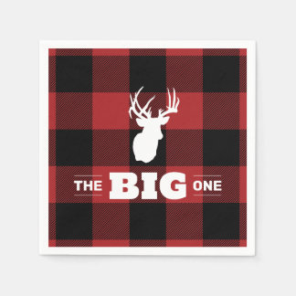 De grote Buffalo Plaid Herten servet