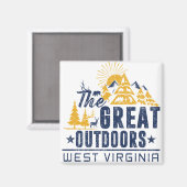 De Grote Buitenkant West Virginia Magneet (Voorkant / Achterkant)