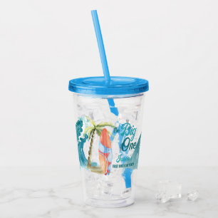 De grote cadeautjes van een verjaardagsfeestje op acryl drinkbeker