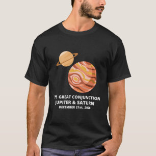 De Grote Conjunctie 2020 Jupiter en Saturnus Plan T-shirt