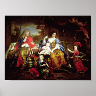 De Grote Dauphin met zijn vrouw Poster