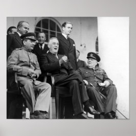 De Grote Drie - WW2 - Conferentie van Teheran 1943 Poster