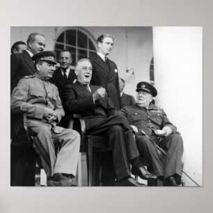 De Grote Drie - WW2 - Conferentie van Teheran 1943 Poster