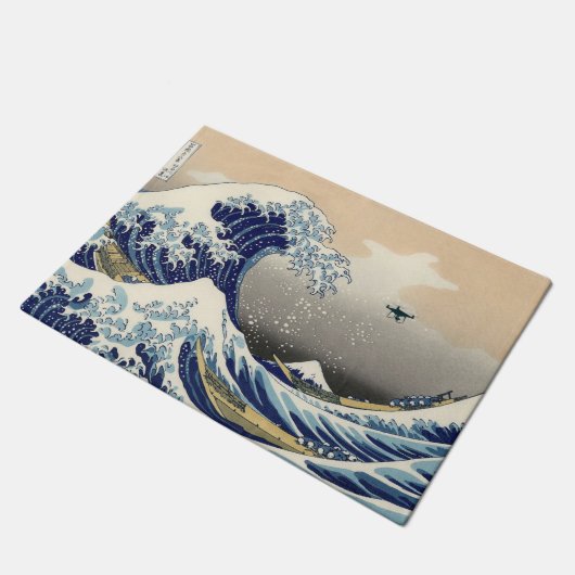 De Grote Drone Wave van Kanagawa Deurmat (Schuin)