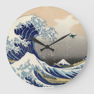 De Grote Drone Wave van Kanagawa Klok