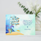 De grote eerste verjaardag bedankkaart (Staand voorkant)