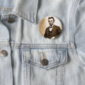 De grote emmancipator - Abe Lincoln (1865) Ronde Button 5,7 Cm (In situ)