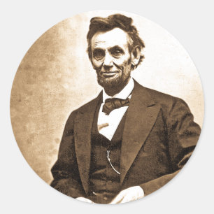 De grote emmancipator - Abe Lincoln (1865) Ronde Sticker