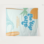 De grote ene Surf bloeit de eerste verjaardag Wandkleed (Voorkant (horizontaal))