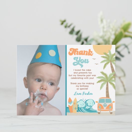 De grote ene Surf op zondag bedankt jullie kaarten (Staand voorkant)