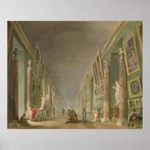 De Grote Galerij van het Louvre Poster