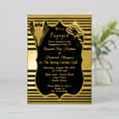 De Grote Gatsby Inspiratie Folie Uitnodiging (Staand Voorkant)