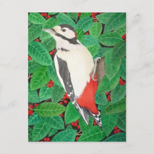 De grote gepotte Woodpecker Briefkaart (Voorkant)