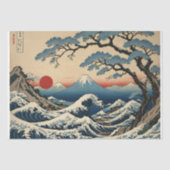 De Grote Golf bij Kanagawa #2 -Decoupage- Tissuepapier (Voorkant)