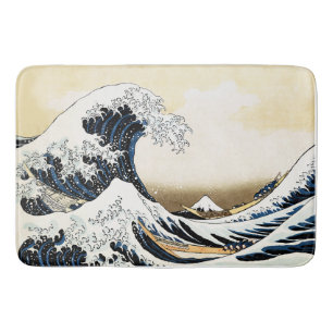 De Grote Golf bij Kanagawa Hokusai, Japanse kunst Badmat