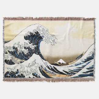 De Grote Golf bij Kanagawa Hokusai, Japanse kunst Deken