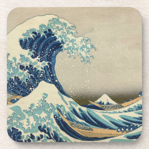 De Grote Golf bij Kanagawa van Hokusai Bier Onderzetter