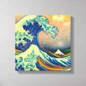 De Grote Golf, golf uit Kanagawa v2 Canvas Afdruk (Voorkant)