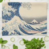 De Grote Golf - Japanse kunst Theedoek (Gevouwen)
