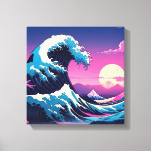 De Grote Golf - Katsushika Hokusai Canvas Afdruk