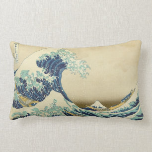 De Grote Golf van de kust van Kanagawa Pillow Kussen
