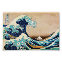 De Grote Golf van Hokusai Japanse Foto Prints