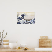 De Grote Golf van Hokusai Poster (Keuken)