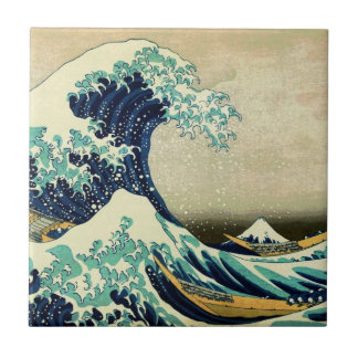 De Grote Golf van Kanagawa (神 川 沖 裏 奈) keramische Tegeltje