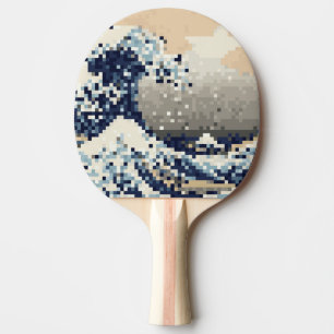 De grote golf van Kanagawa 8 Bit Pixel Art Tafeltennisbatje