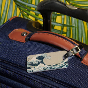 De Grote Golf van Kanagawa Bagagelabel