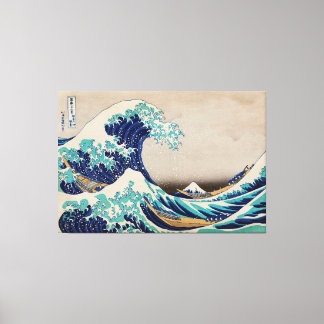De Grote Golf van Kanagawa Canvas Afdruk