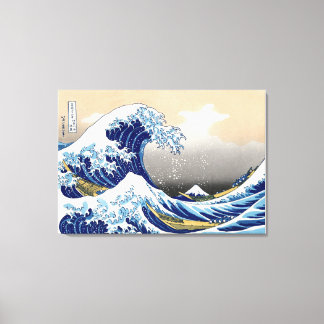 De Grote Golf van Kanagawa Canvas Afdruk