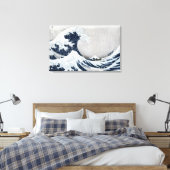 De Grote Golf van Kanagawa Canvas Afdruk (Insitu (Slaapkamer))