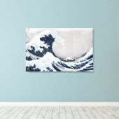 De Grote Golf van Kanagawa Canvas Afdruk (Insitu (Houten vloer))