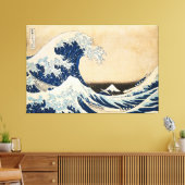 De Grote Golf van Kanagawa door Hokusai Canvas Afdruk (Insitu (Woonkamer))