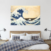 De Grote Golf van Kanagawa door Hokusai Canvas Afdruk (Insitu (Slaapkamer))