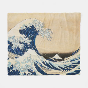De Grote Golf van Kanagawa door Hokusai Fleece Deken