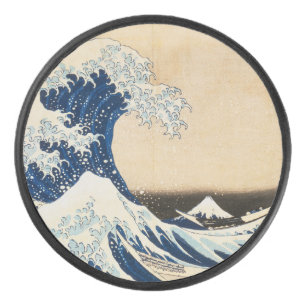 De Grote Golf van Kanagawa door Hokusai Hockey Puck