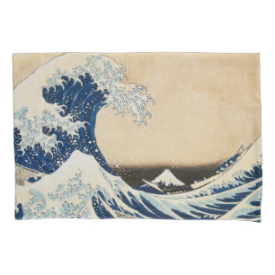 De Grote Golf van Kanagawa door Hokusai Kussensloop