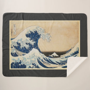De Grote Golf van Kanagawa door Hokusai Sherpa Deken