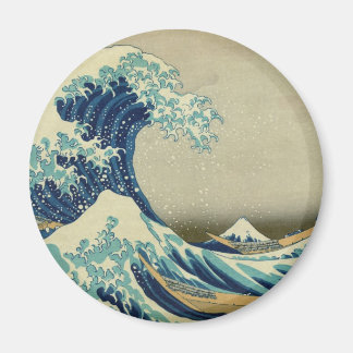 De Grote Golf van Kanagawa door Katsushika Hokusai Magneet